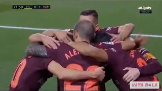 Villarreal vs Barcelona 0 - 2 Highlight La Liga 10 12 2017