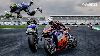 MotoGP Crashes | MotoGP 21 Mod Crash Compilation | By Ten Minute #84