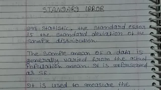 Standard Error