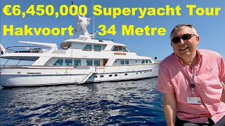 €6,450,000 Superyacht Tour : Classic Hakvoort 34 Metre