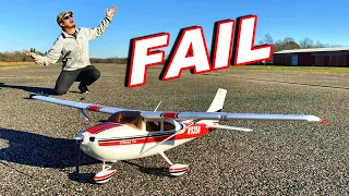 HE CRASHED HIS RC PLANE CESSNA 182!! - TheRcSaylors