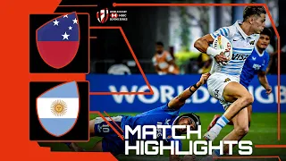 GOLDEN POINT THRILLER in Semi-Final! | Samoa v Argentina | HSBC Singapore Rugby Sevens 2023