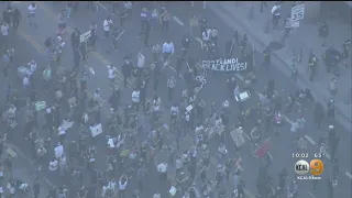 Portland Solidarity Protests Turn Violent In Downtown Los Angeles