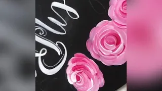 Pintando rosas súper fáciles!