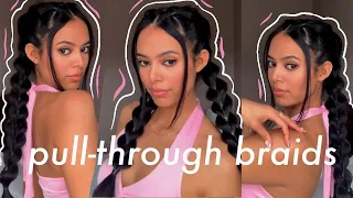 Easy Hairstyle | pull-through braids tutorial