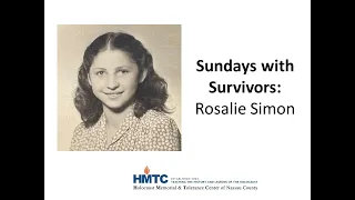 Sunday with Survivors: Rosalie Simon