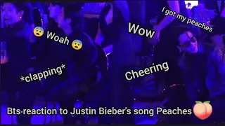 Bts reaction to Justin Bieber's song "Peaches"