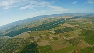 კახეთი, ალაზნის ველი. ხედი მთა შაქრიანიდან.