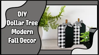 Modern High End Buffalo Check Fall Pumpkin Decor | Fall Craft Ideas For 2022 | Easy Dollar Tree  DIY