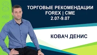 Торговые рекомендации FOREX/CME от Ковача Дениса 2.07-9.07.2018