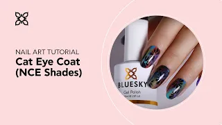 BLUESKY Nail Design Tutorial - Cat Eye Coat