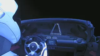 Tesla Roadster coasting to the Mars (Live on Mars song)