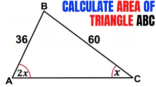 Find Area of the Triangle ABC | Important Geometry skills explained | Olympiad Math Training