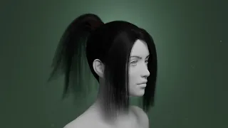 Short Ponytail 1 - Particle Hair Demo