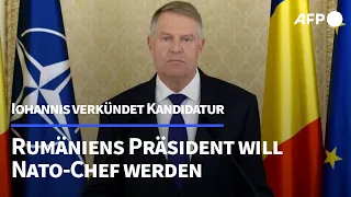 Rumäniens Präsident bewirbt sich um Posten als Nato-Chef | AFP