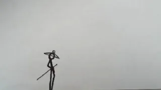 Samurai stickman fight flipbook stopmotion animation