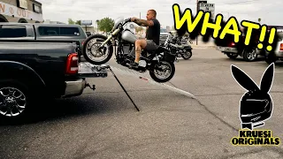 Kruesi Vlog #51 prepping my 02 dyna FXDX for my first stunt competion.