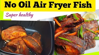 HEALTHY AIR FRYER FRIED FISH WITHOUT OIL // HOW TO AIR FRY FISH RECIPES / NO OIL AIR FRIED TILAPIA