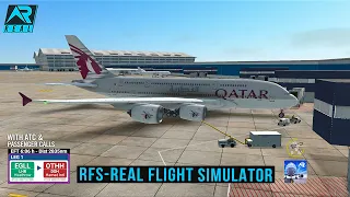 RFS - Real Flight Simulator- London to Doha ||Full Flight||A380||QatarAirlines||FullHD||RealRoute