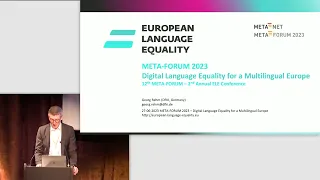 META-FORUM 2023: Session 1: Opening – European Language Equality