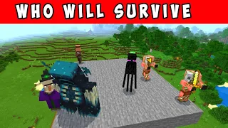 Warden vs every mob survival Minecraft
