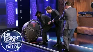 Dwayne Johnson Pushes Jimmy to Take The Titan Games Challenge