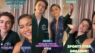 Timothee Chalamet and Zendaya answering questions | Dune