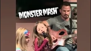 Daddy/Daughter Duet “Monster Mash” Bobby Pickett Acoustic Cover (live)