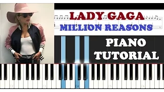 Lady Gaga - Million Reasons (Piano Tutorial)