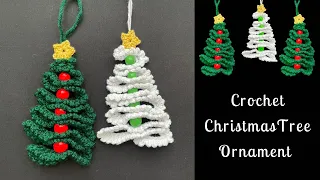 EASY Crochet Christmas Tree Ornament | Crochet Mini Christmas Tree