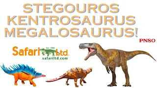 New Safari LTD 2024 Stegouros,Kentrosaurus, and PNSO Megalosaurus