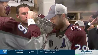 Nathan MacKinnon getting his first taste of Stanley Cup victory 🤩