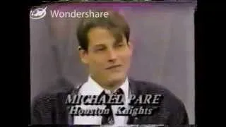 Oprah Winfrey Show about HOUSTON KNIGHTS. Michael Pare and Oprah.