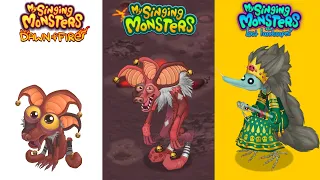 Dawn Of Fire Vs My Singing Monsters Vs The Lost Landscapes | Redesign Comparisons | Hyehehe, Varrow