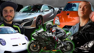 LA MOTO MÁS RÁPIDA DEL MUNDO VS SUPERAUTOS (H2 VS GTR, GT3, VUHL)