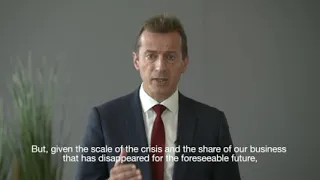 Airbus CEO Guillaume Faury talks about plans to cut 15,000 jobs worldwide - video courtesy of Airbus