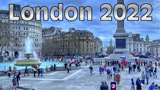 Walking Downtown - London 4k HDR | London Seen Unseen Winter Walk Tour - 2022