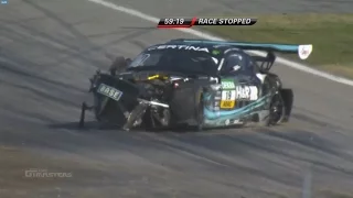 ADAC GT Masters 2015. Hockenheimring. Start crashes