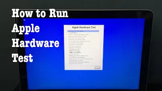 How to run Apple Hardware Test on a Mac from Early 2013 and older