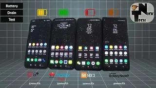 Honor Magic 2 vs OnePlus 6T vs Mi MIX 3 vs Note 9 Battery Life Drain Test