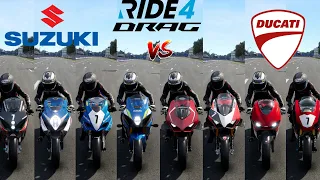 Ducati Vs Suzuki Battle Of 1000CC Super Bikes | Best OF Ducati Vs Best OF Suzuki | Ride 4 Official |