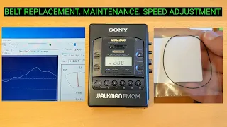 Walkman WM-F2085 Belt Repair, Speed Adjustment, Cleaning, and Features