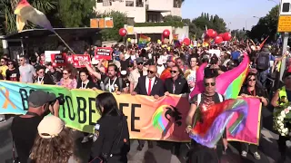 Thousands attend a subdued Pride march in Jerusalem | AFP