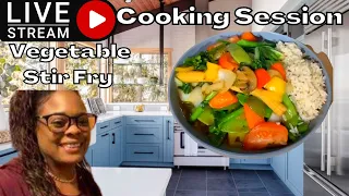 Gina Young LIVE COOKING SESSION VEGETABLE STIR FRY PULL UP