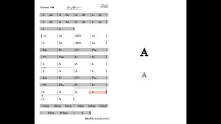 ベンチャーズカラオケ 10巻 ナッティV-GoldⅡ NUTTY デモ演奏バージョン コード譜付き (DTM 打込み音源) with chord notation