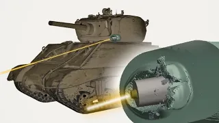 Panther vs Sherman Jumbo | Armor Penetration Simulation