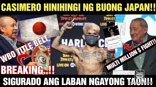 BUONG JAPAN SI CASIMERO ANG HANAP/WBO POSBLE IBIGAY MUNA LABAN CASIMERO VS BUTLER