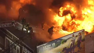 Intense flames erupt at Westlake district building