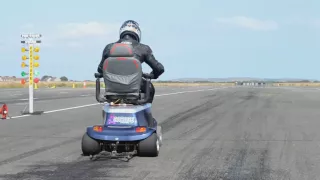 World's Fastest Mobility Scooter 1/4 mile run 100mph