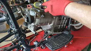 1972 Moto Guzzi Eldorado Police Bike Oil Leak Repair: Begin to Remove the Transmission - Episode 12